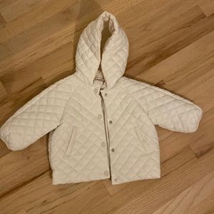 Zara Quilted Hooded Jacket with Buttons (9-12mos)